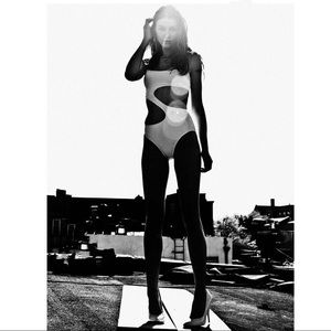 CHANEL ivory monokini swimsuit